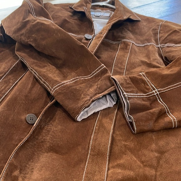 Wilson's Leather Jacket chocolate Brown Suede Size Medium Men's Vintage - Picture 15 of 16